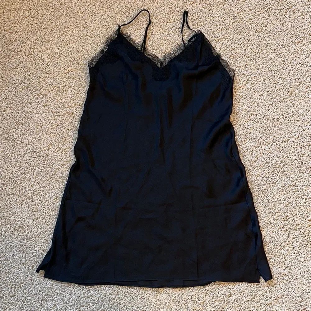 Victoria's Secret Black Lace Chemise Sleepwear
